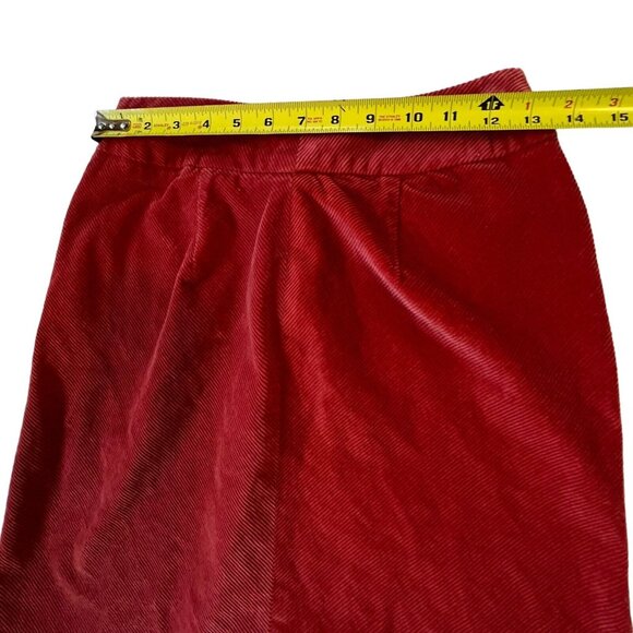Talbots Corduroy Skirt Women Sz 2 Straight Business Casual Ladies Salmon Orange - Picture 6 of 10